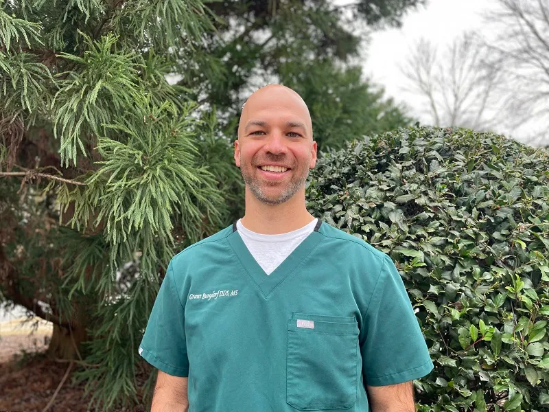 Doctor outside in scrub